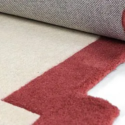 Wollteppich - Agra Hand Tufted Wool Premium (creme/rot)