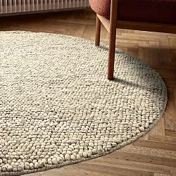 Rund Teppich - Avafors Wool Bubble (grau/beige)