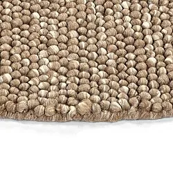 Rund Teppich - Avafors Wool Bubble (hellbraun/weiß)