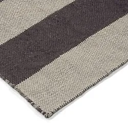 Wollteppich - Garine (schwarz/beige)
