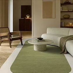 Wollteppich - Puri Hand Tufted Wool Premium (grün/creme)