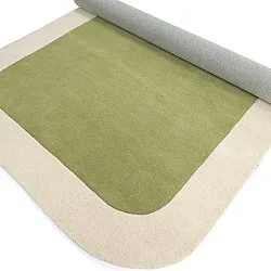 Wollteppich - Puri Hand Tufted Wool Premium (grün/creme)