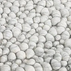 Wollteppich - Sala Irregular Wool Bubble (hellgrau meliert)