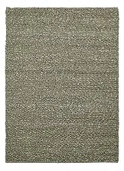 Wollteppich - Sala Irregular Wool Bubble (moosgrün/weiße melange)