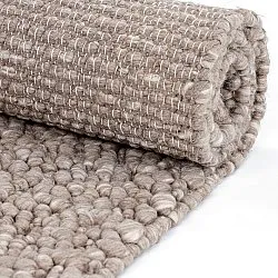 Wollteppich - Sala Irregular Wool Bubble (taupe/weiß-melange)