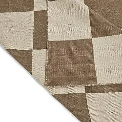 Wollteppich - Scacco (braun/beige)
