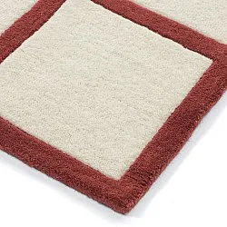 Wollteppich - Syl Hand Tufted Wool Premium (rot/weiß)