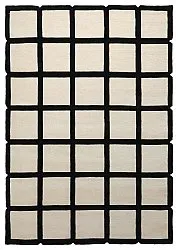 Wollteppich - Syl Hand Tufted Wool Premium (schwarz/weiß)