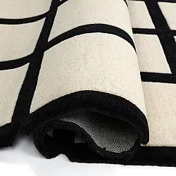 Wollteppich - Syl Hand Tufted Wool Premium (schwarz/weiß)