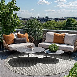 Rund Teppich - Indoor/Outdoor Devon (grau)
