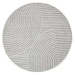 Rund Teppich - Indoor/Outdoor Devon (grau)