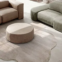 Runder Wellen-Teppich - Aranga Super Soft Fur (braun)
