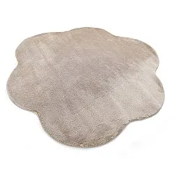 Runder Wellen-Teppich - Aranga Super Soft Fur (braun)