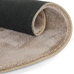 Runder Wellen-Teppich - Aranga Super Soft Fur (braun)
