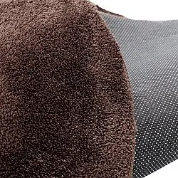 Runder Wellen-Teppich - Aranga Super Soft Fur (dunkelbraun)
