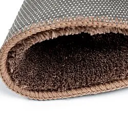 Runder Wellen-Teppich - Aranga Super Soft Fur (dunkelbraun)