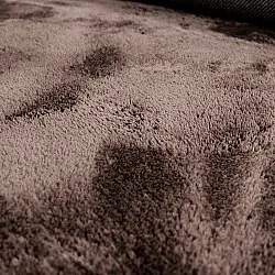 Runder Wellen-Teppich - Aranga Super Soft Fur (dunkelbraun)