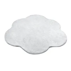 Runder Wellen-Teppich - Aranga Super Soft Fur (weiß)