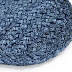 Juteteppich mit Wellenform - San Francisco (blau)