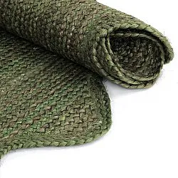 Juteteppich mit Wellenform - San Francisco (militärgrün)