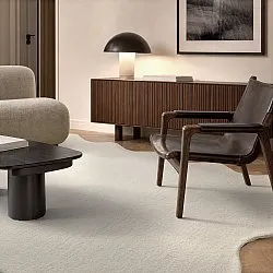 Gewellter Wollteppich - Diu Hand Tufted Wool Premium (creme)