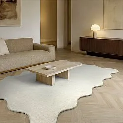 Gewellter Wollteppich - Diu Hand Tufted Wool Premium (weiß)