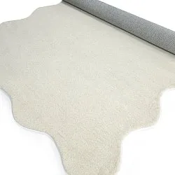 Gewellter Wollteppich - Diu Hand Tufted Wool Premium (weiß)