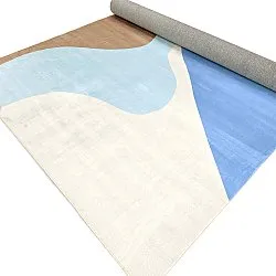 Wilton-Teppich - Leiden (blau/braun)