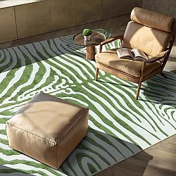 Wilton-Teppich - Zebra (grün)
