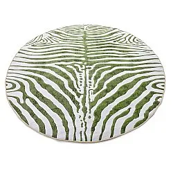 Rund Teppich - Zebra (grün)