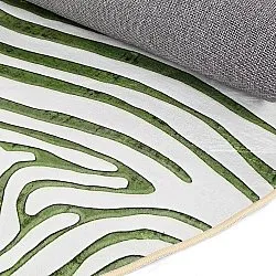 Rund Teppich - Zebra (grün)