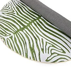 Rund Teppich - Zebra (grün)