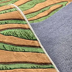 Wilton-Teppich - Zebra (grün/orange)