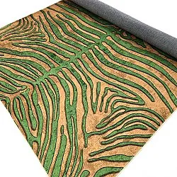 Wilton-Teppich - Zebra (grün/orange)
