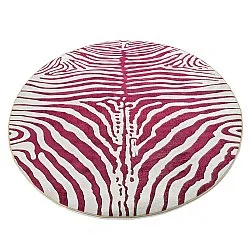 Rund Teppich - Zebra (rosa)