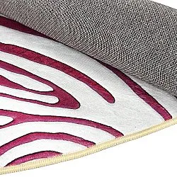 Rund Teppich - Zebra (rosa)