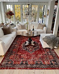 Wilton-Teppich - Soussi (rot/multi)