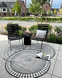 Rund Teppich - Brussels Night (grau)