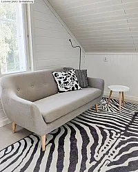 Wilton-Teppich - Zebra (schwarz/weiß)