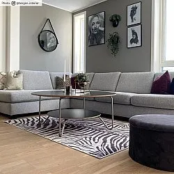 Wilton-Teppich - Zebra (schwarz/weiß)