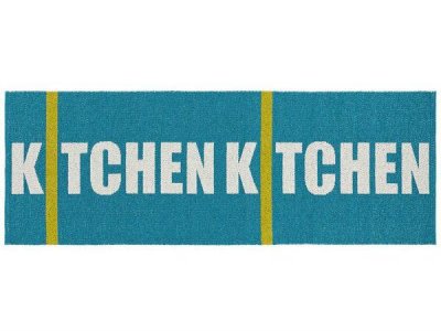 Kunststoffteppiche - Der Horred-Teppich Kitchen (türkis)