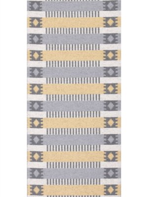 Kunststoffteppiche - Der Horred-Teppich Märta (grau/gelb)