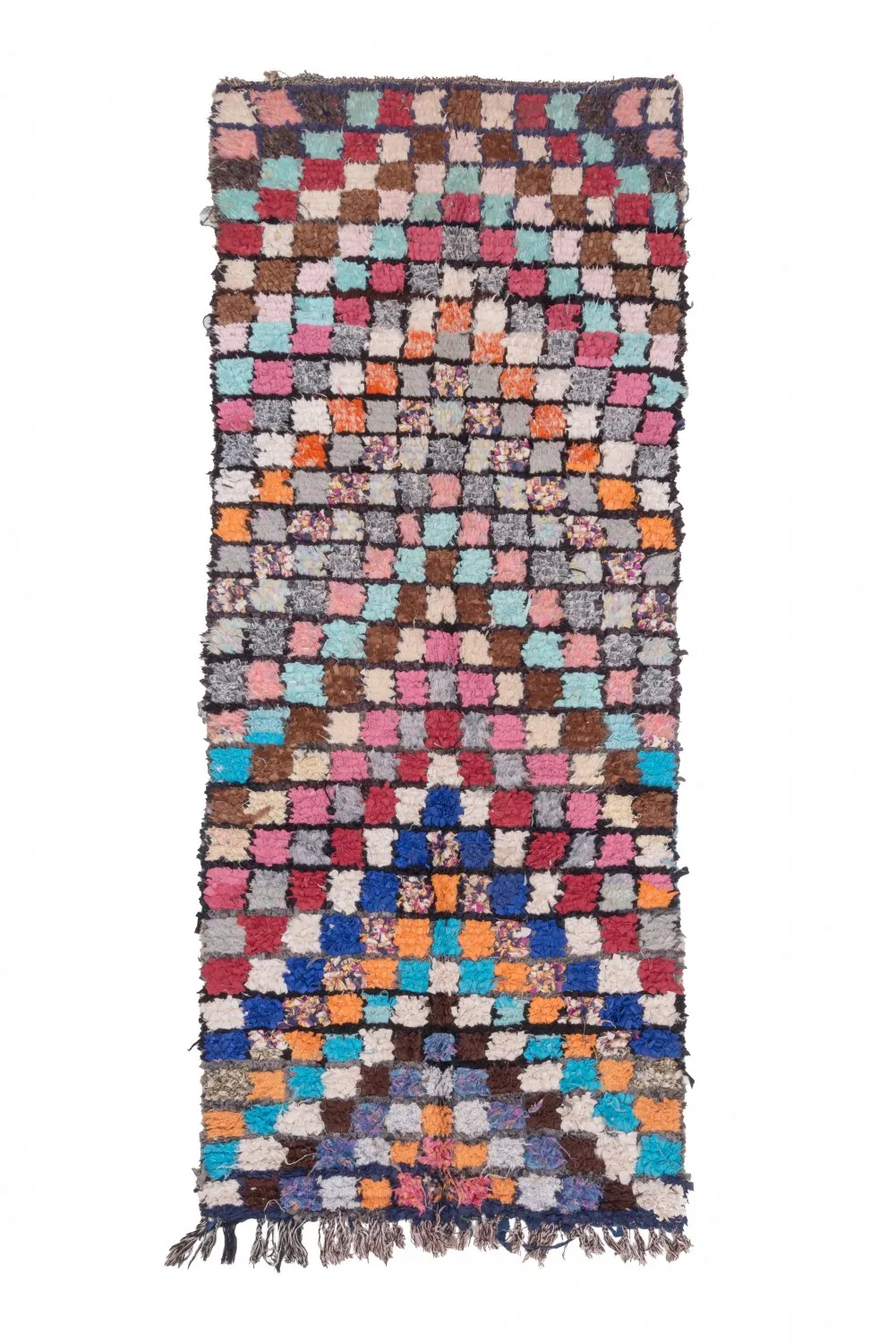 Marokkanischer Berber Teppich Boucherouite 275 x 110 cm