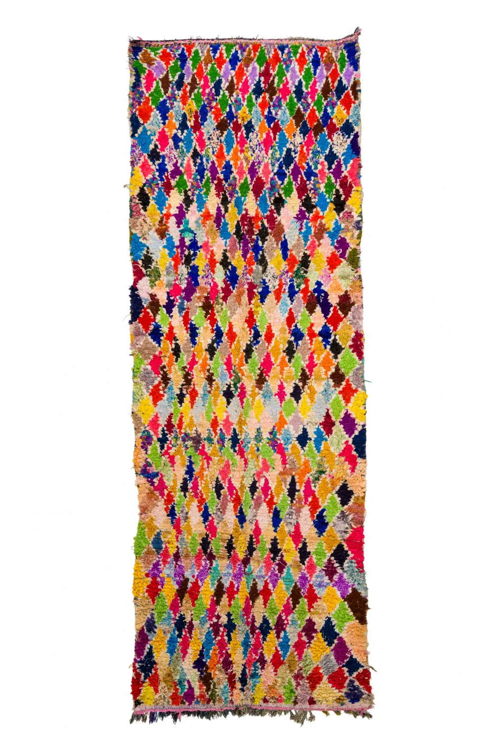 Marokkanischer Berber Teppich Boucherouite 120 x 335 cm