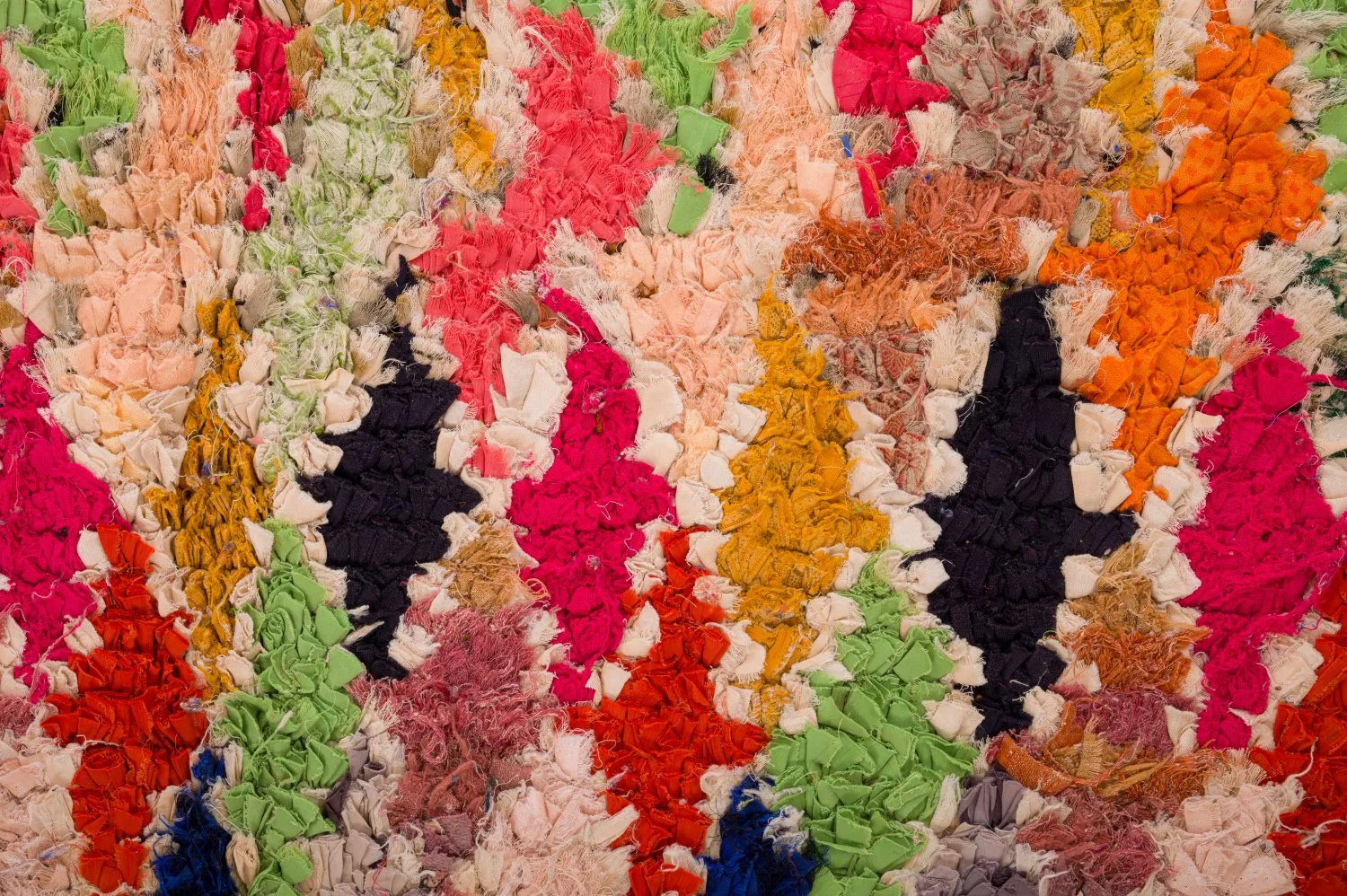 Marokkanischer Berber Teppich Boucherouite 120 x 335 cm
