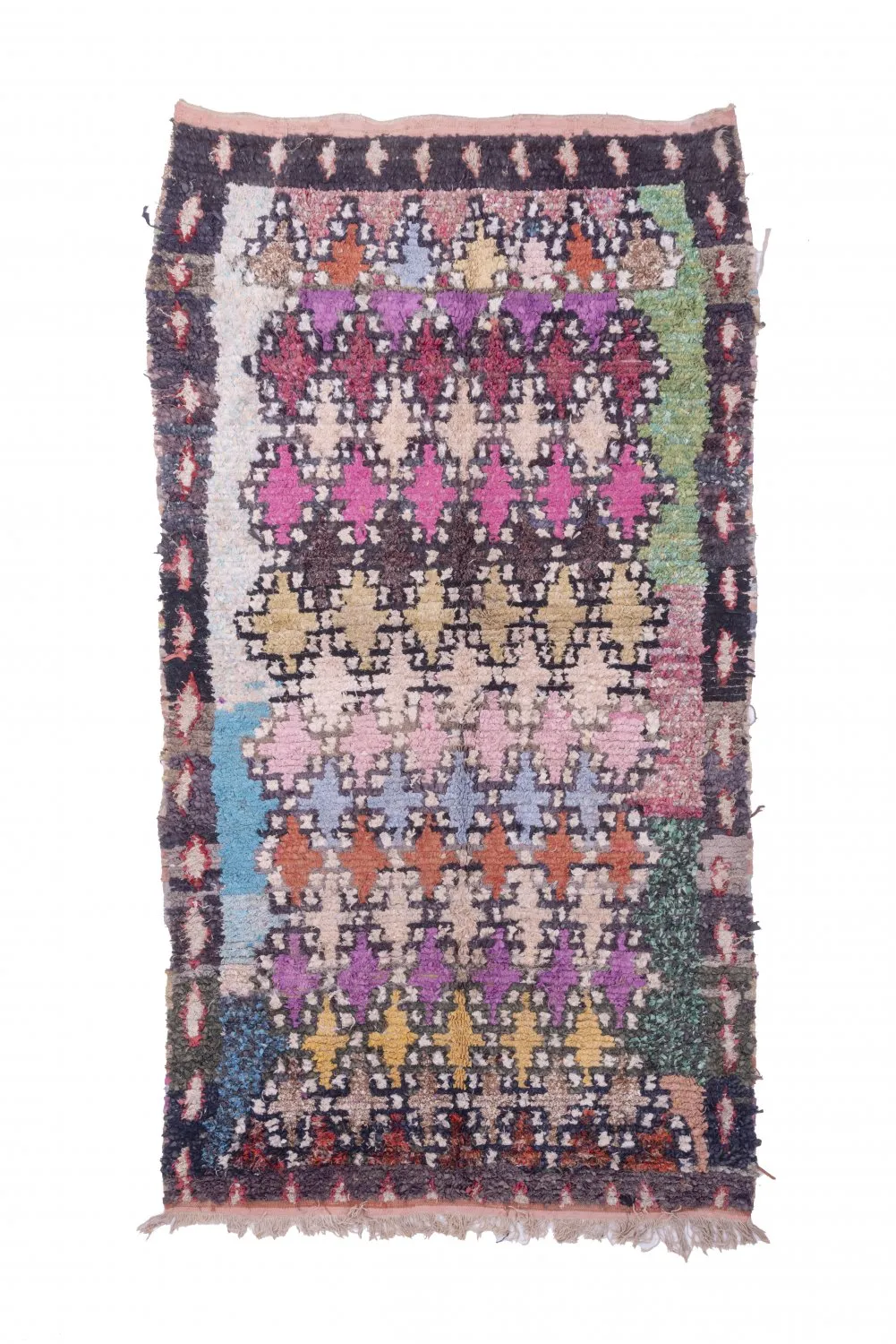 Marokkanischer Berber Teppich Boucherouite 270 x 145 cm