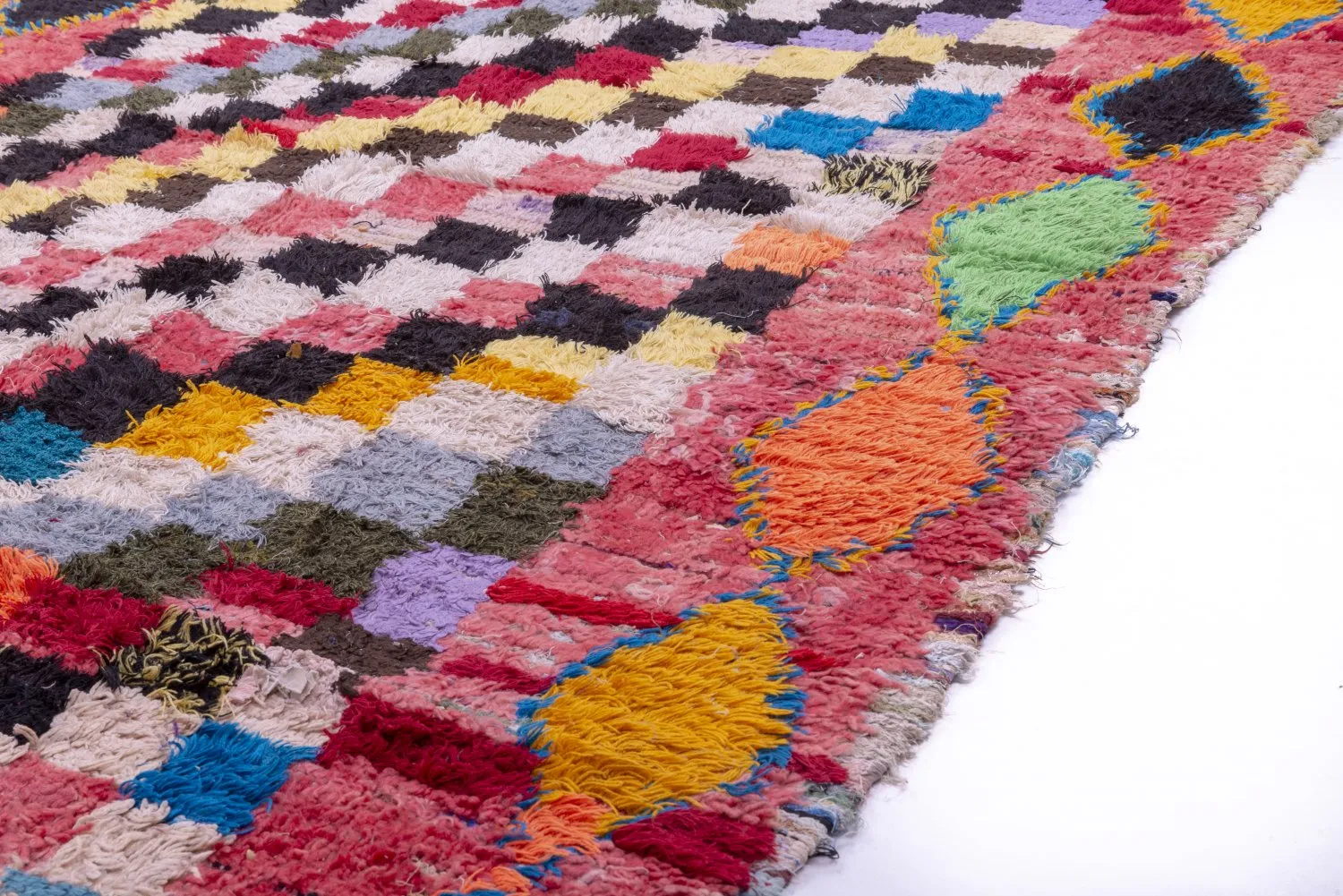 Marokkanischer Berber Teppich Boucherouite 240 x 140 cm