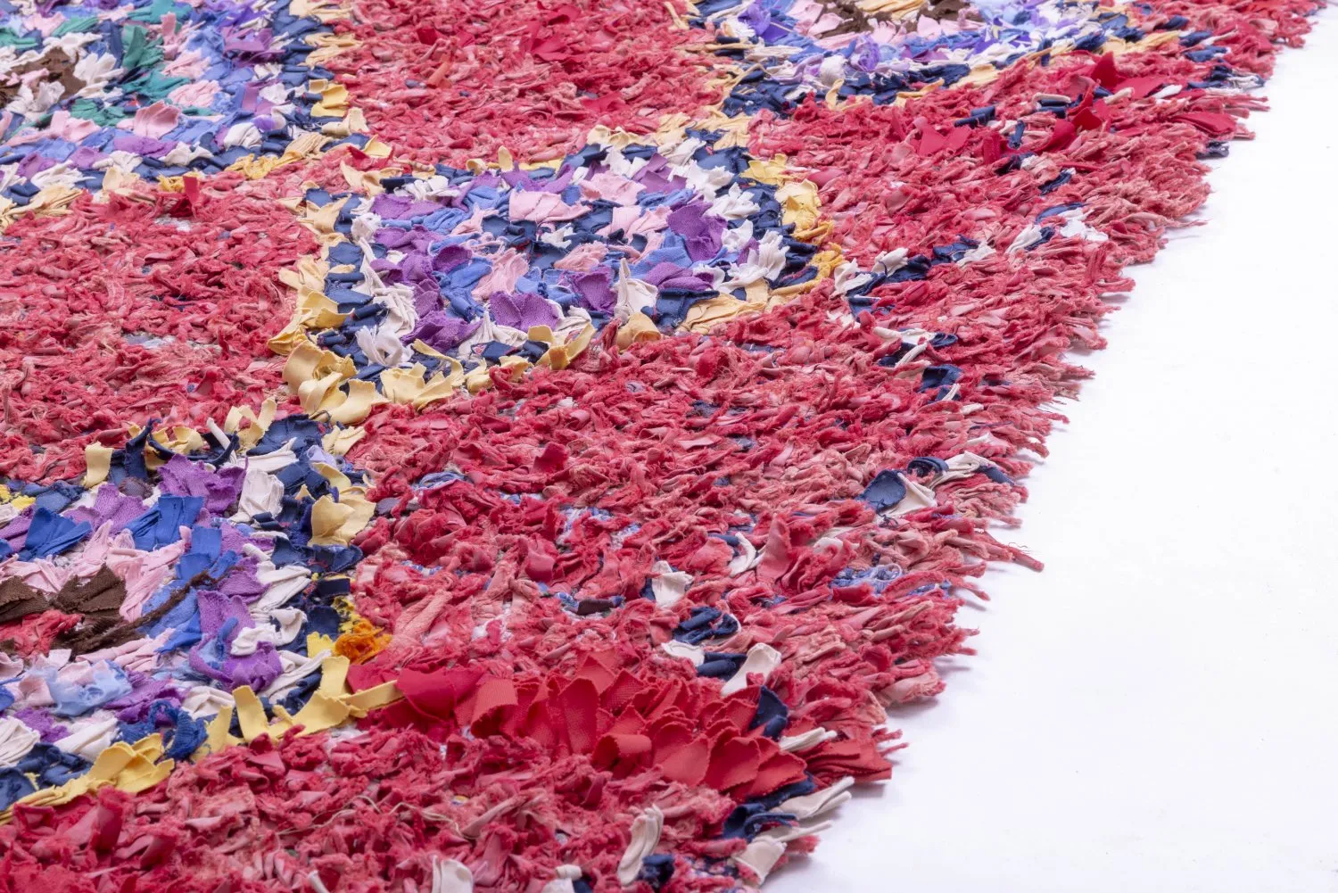 Marokkanischer Berber Teppich Boucherouite 315 x 135 cm