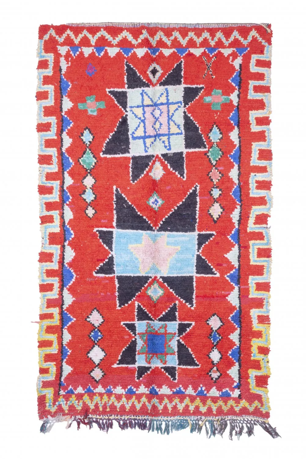 Marokkanische Berber Teppich Boucherouite 275 x 170 cm