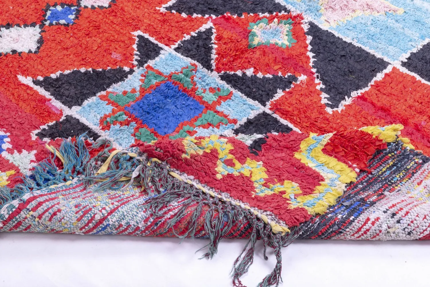 Marokkanische Berber Teppich Boucherouite 275 x 170 cm